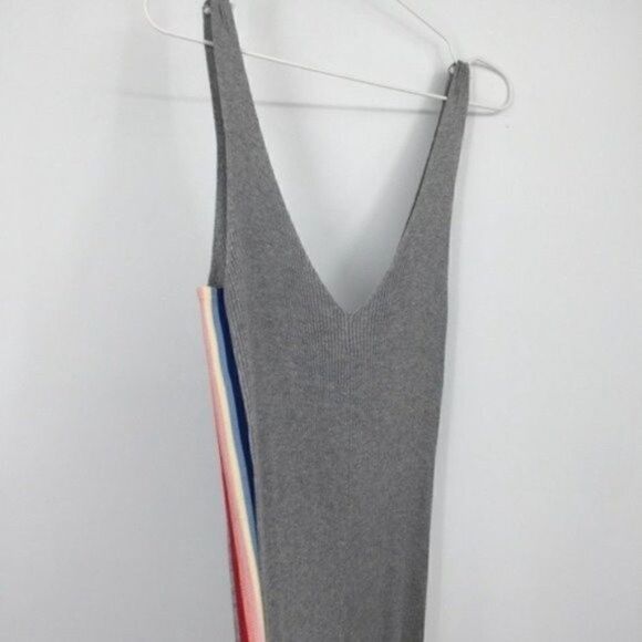 Spiritual Gangster gray ribbed rainbow track jumper sleeveless M boxD - Picture 3 of 6